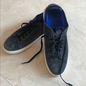 Men’s Donald Pliner suede with white rubber sole